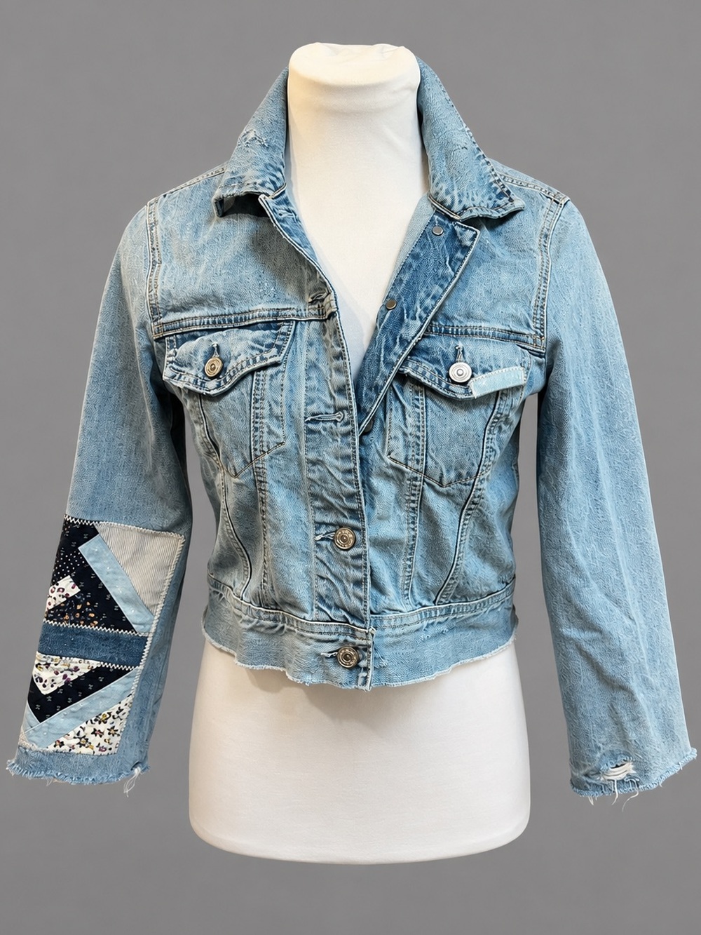 Abercrombie & Fitch New York Patchwork Jean Jacket